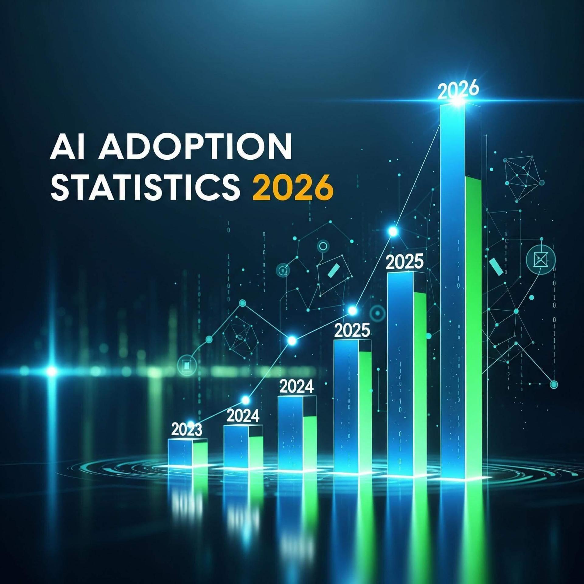 Featured image for a post on AI adoption statistics for 2026.