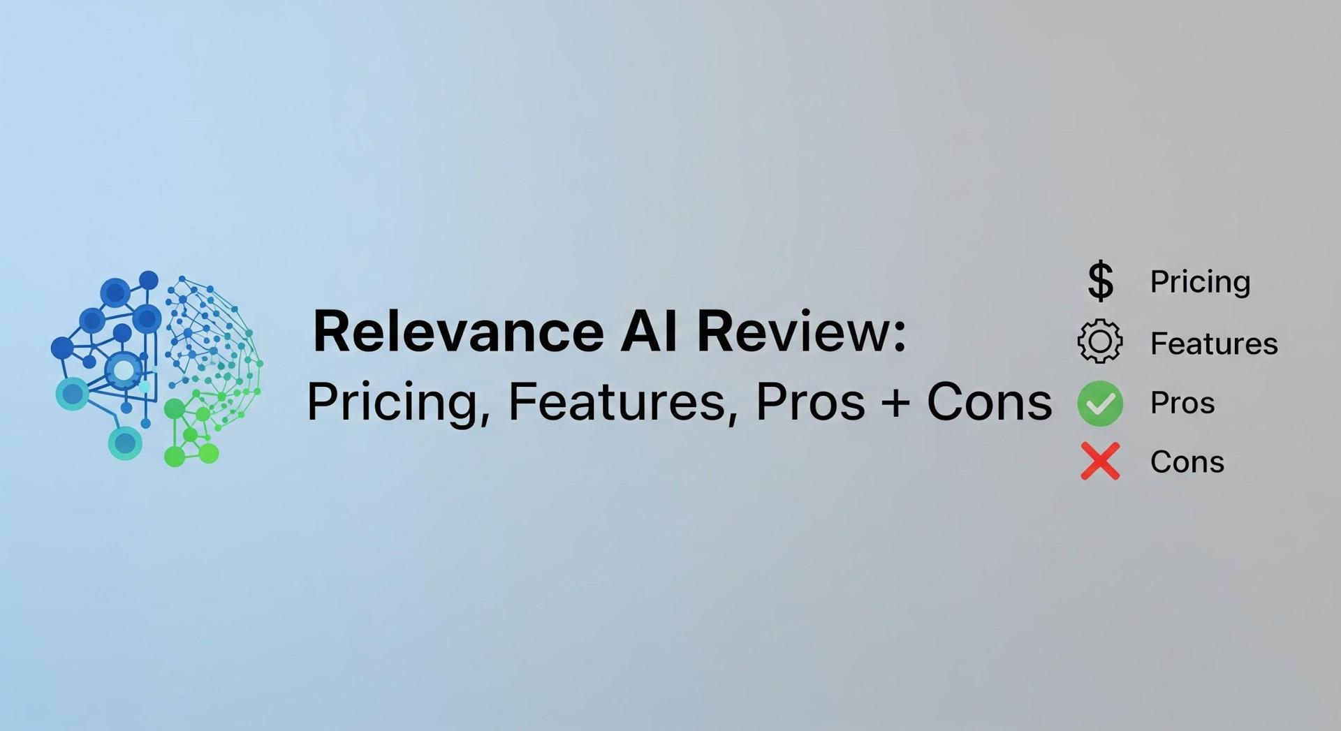 Main featured image for the comprehensive Relevance AI review, showcasing the platform's focus on building AI Agents.