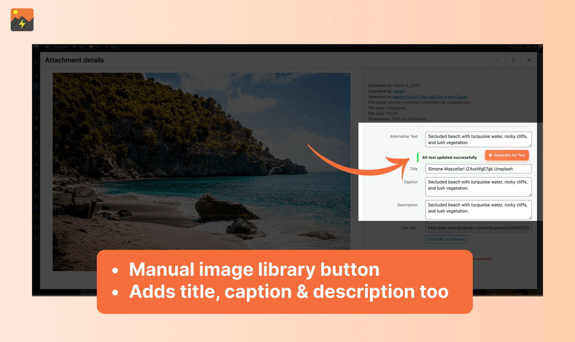 Alt Magic WordPress bulk view official WordPress plugin interface