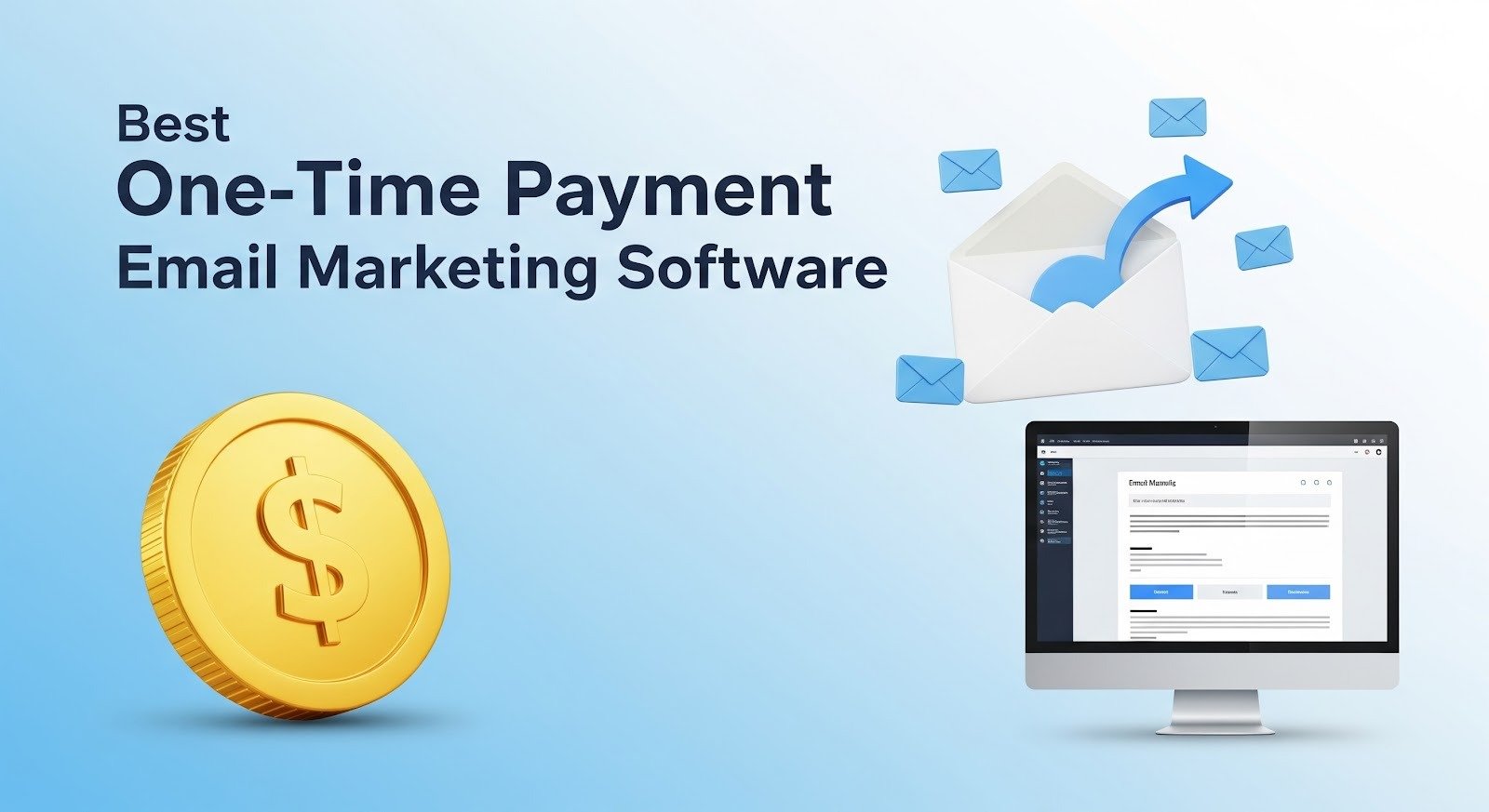 Featured image for a post on the best one time payment email marketing software