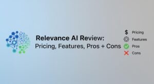 Main featured image for the comprehensive Relevance AI review, showcasing the platform's focus on building AI Agents.