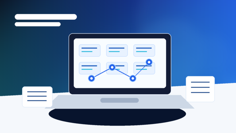 Abstract AI workflow automation canvas with connected app nodes