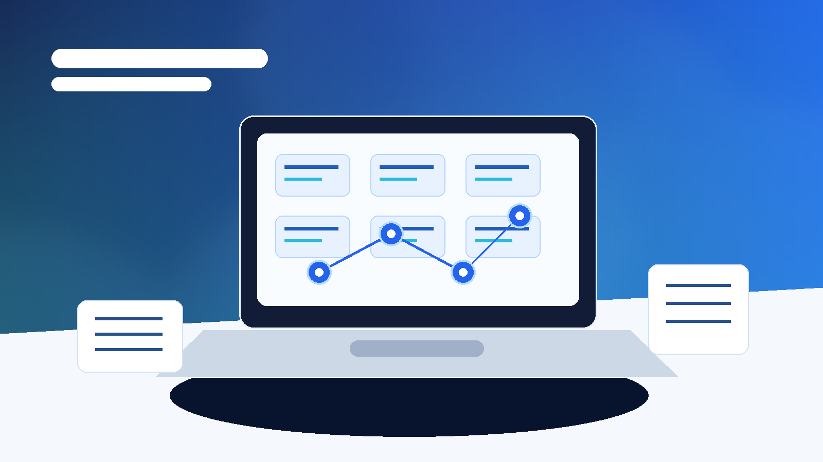 Abstract AI agent workflow compared with visual automation